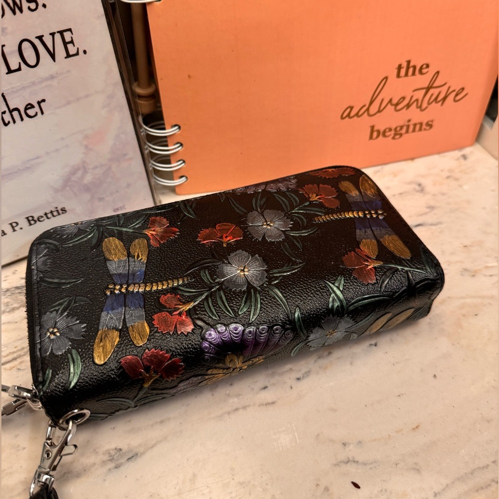 (Sold Out) (not for sale) Embossed Wallet with wristlets